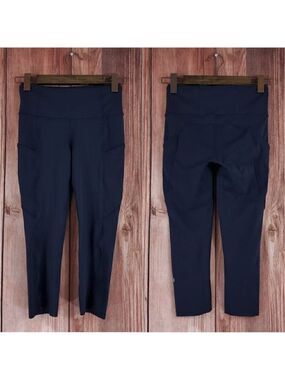 Lululemon Womens Size 4 Fast Free Crop II 19" Leggings Nulux Non-Reflective